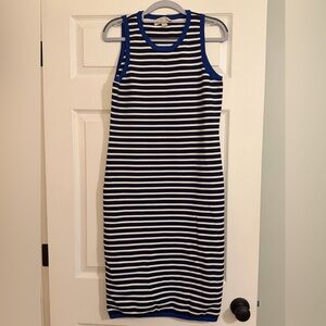MICHAEL Michael Kors Navy and White Striped Dress